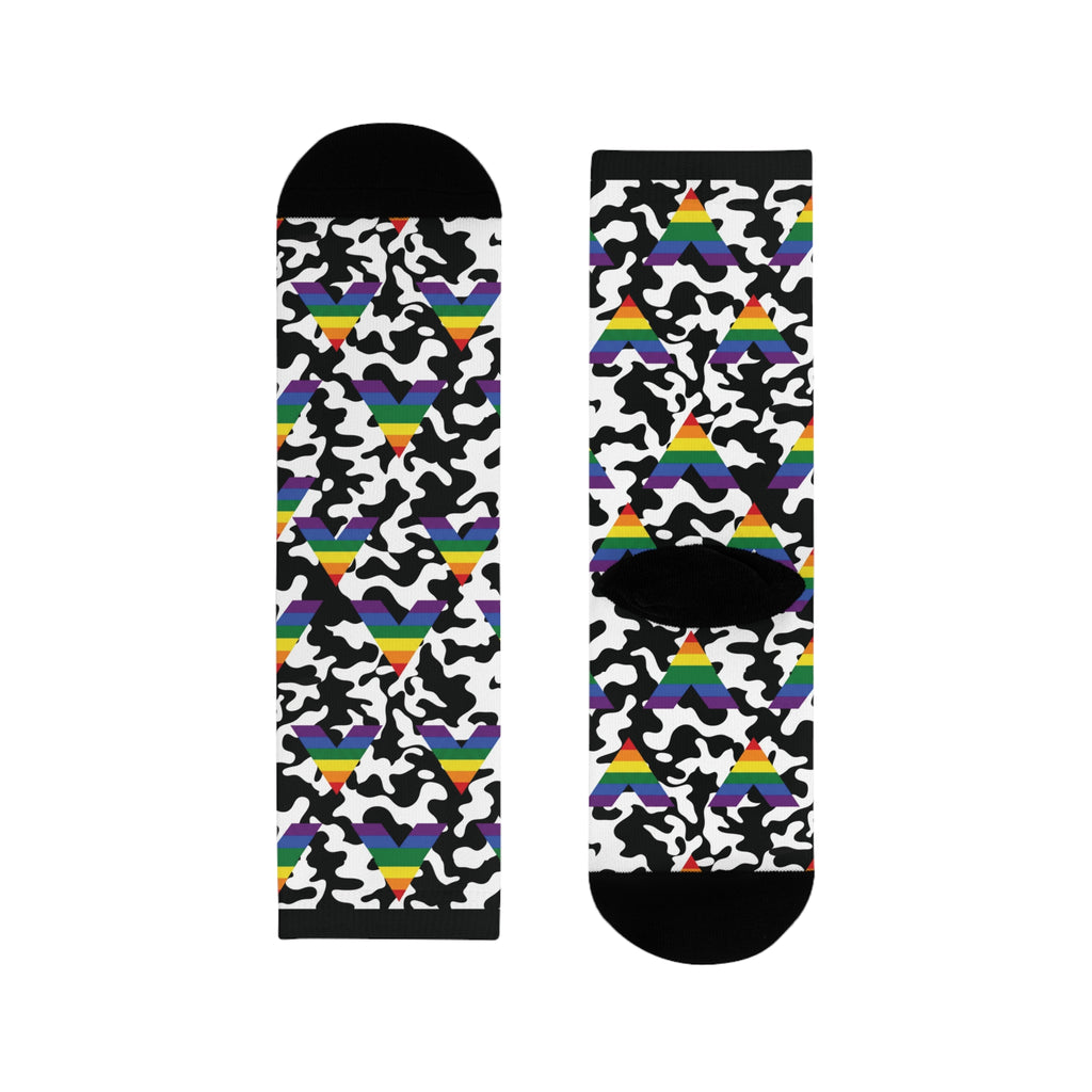Straight Ally Flag Camo Socks