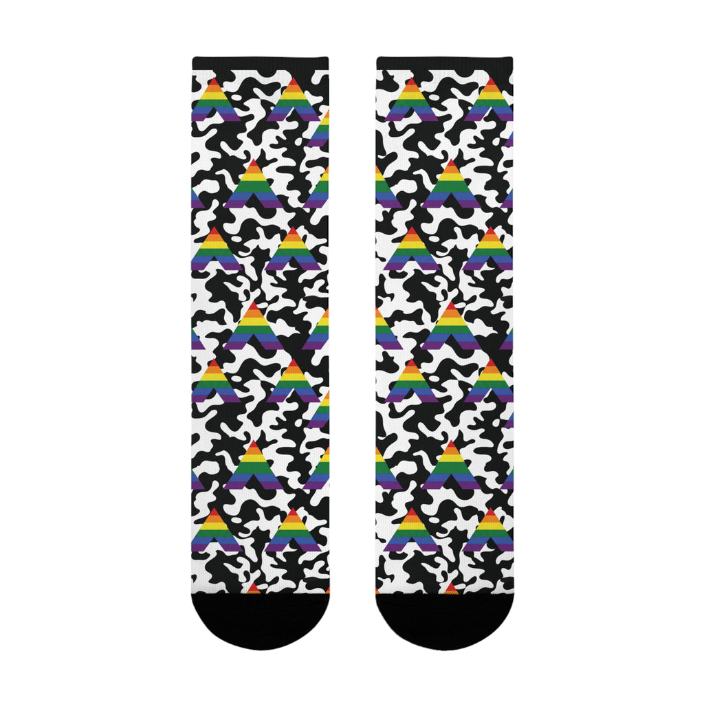 Straight Ally Flag Camo Socks