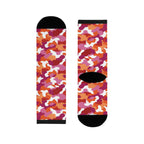Lesbian Flag Camo Socks