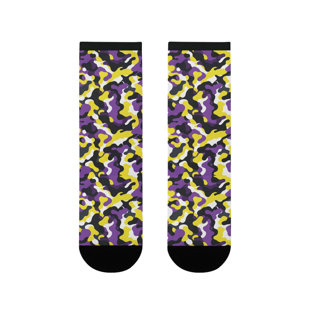 Non Binary Flag Camo Socks
