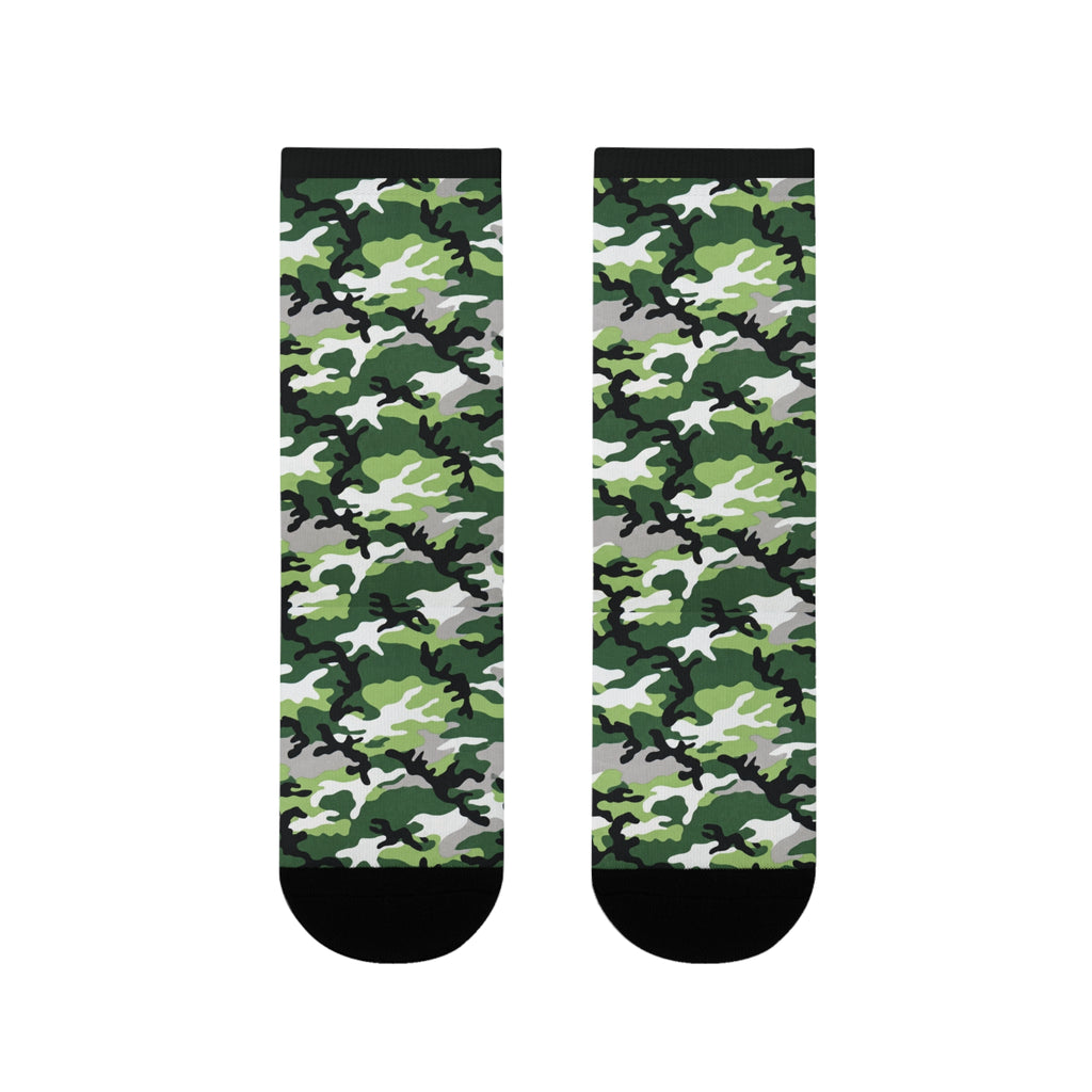 Aromantic Flag Camo Socks