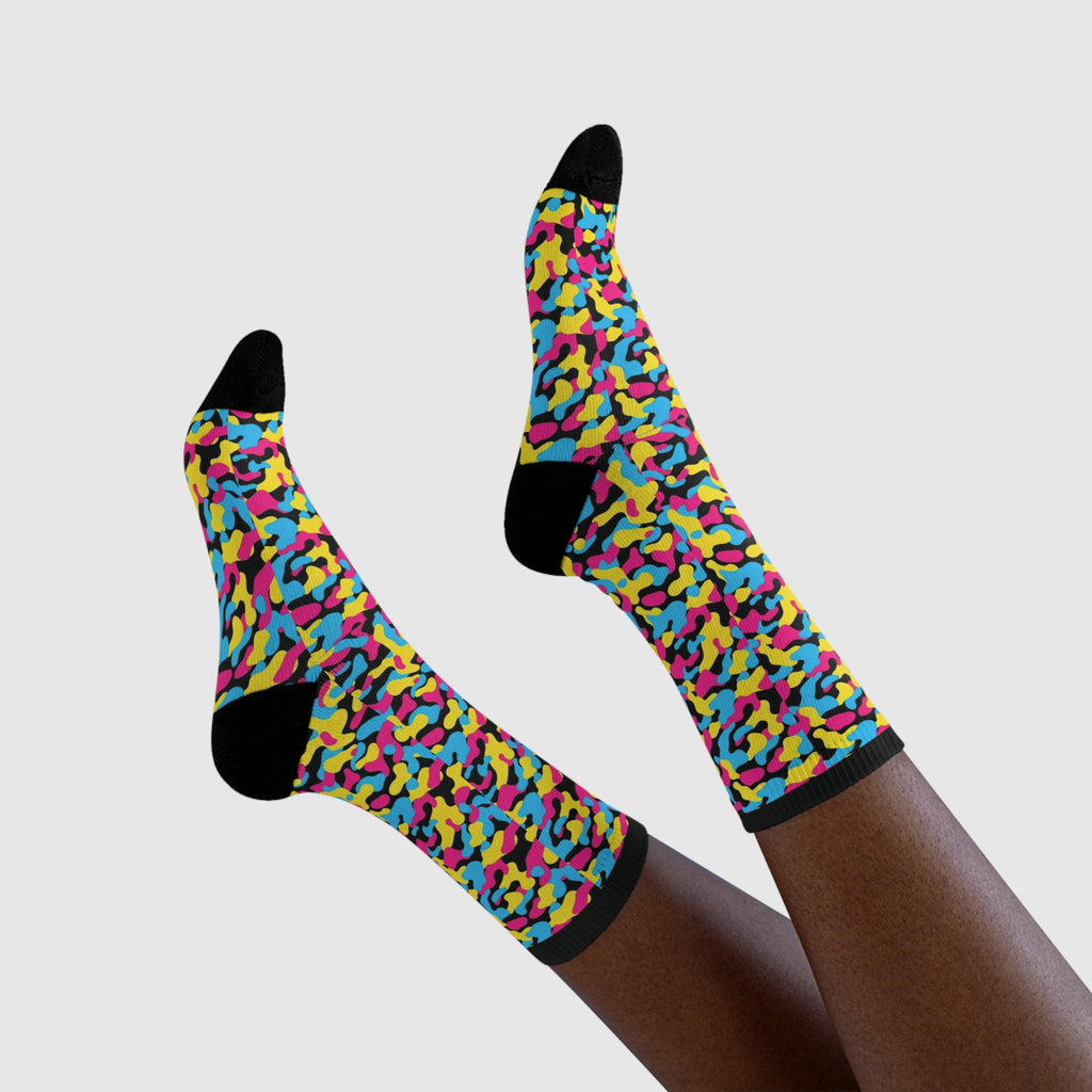 Pansexual Flag Camo Socks
