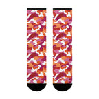 Lesbian Flag Camo Socks