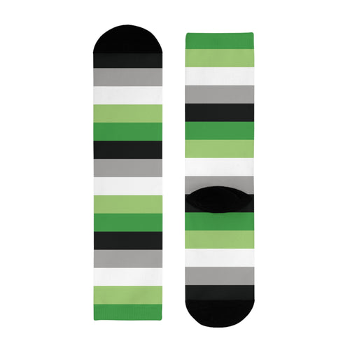 Aromantic Flag Socks