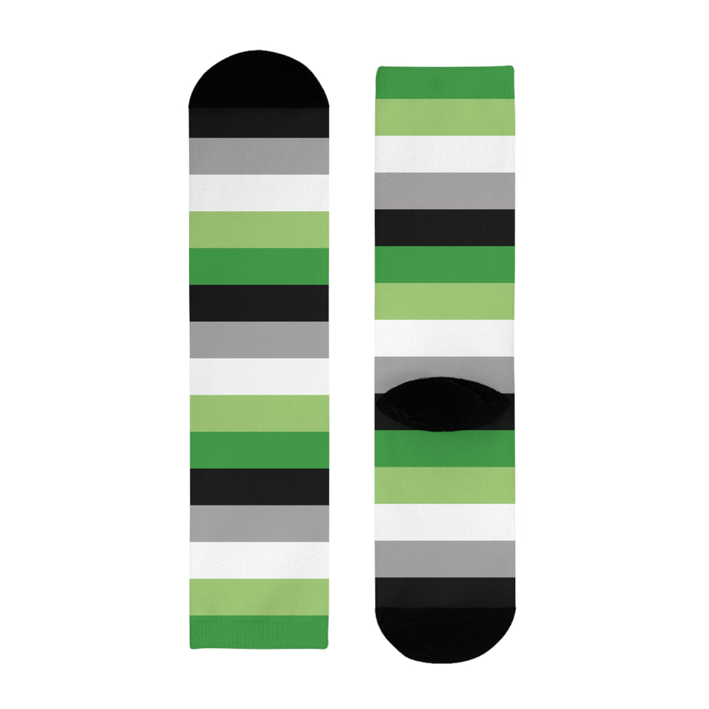 Aromantic Flag Socks