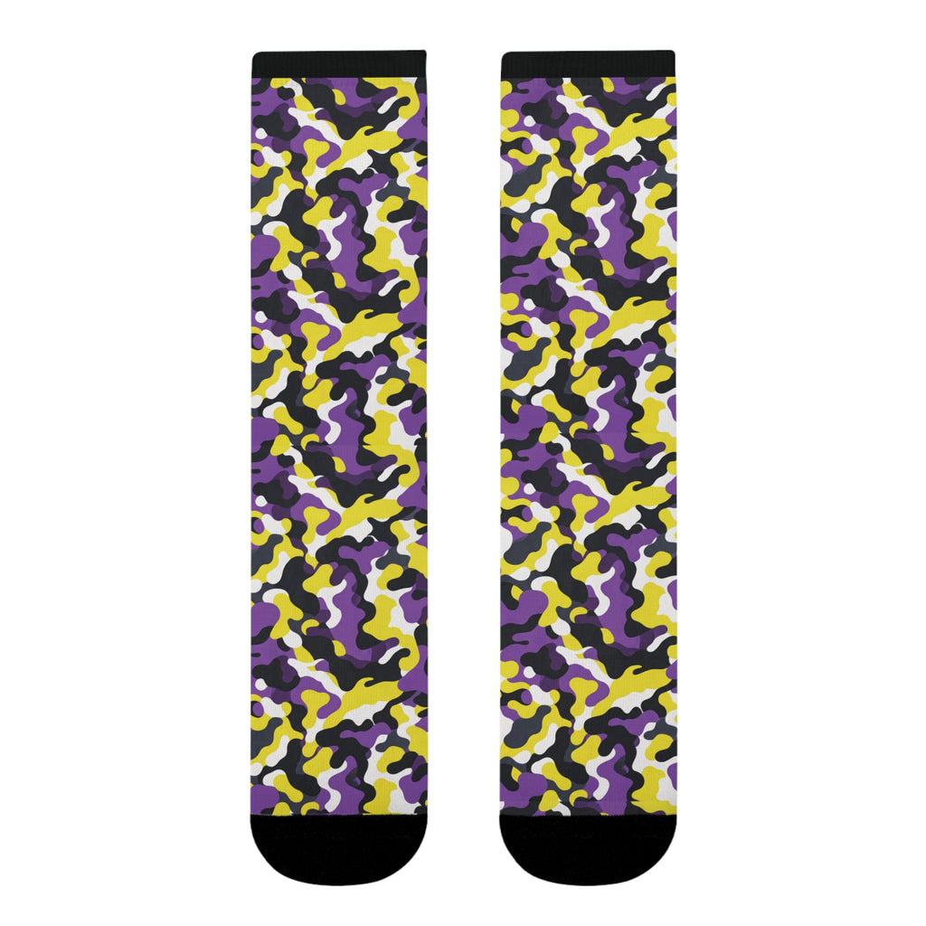 Non Binary Flag Camo Socks