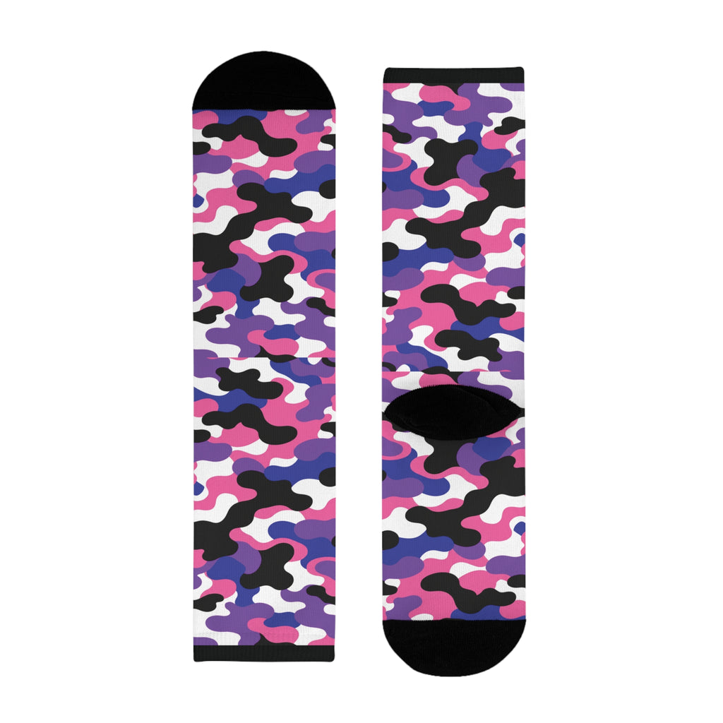 Genderfluid Flag Camo Socks