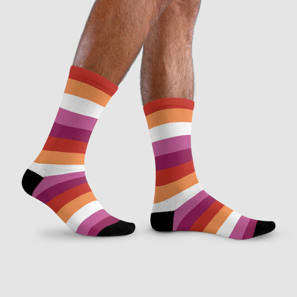 Lesbian Flag Socks