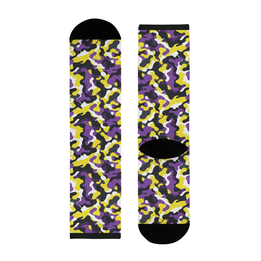 Non Binary Flag Camo Socks