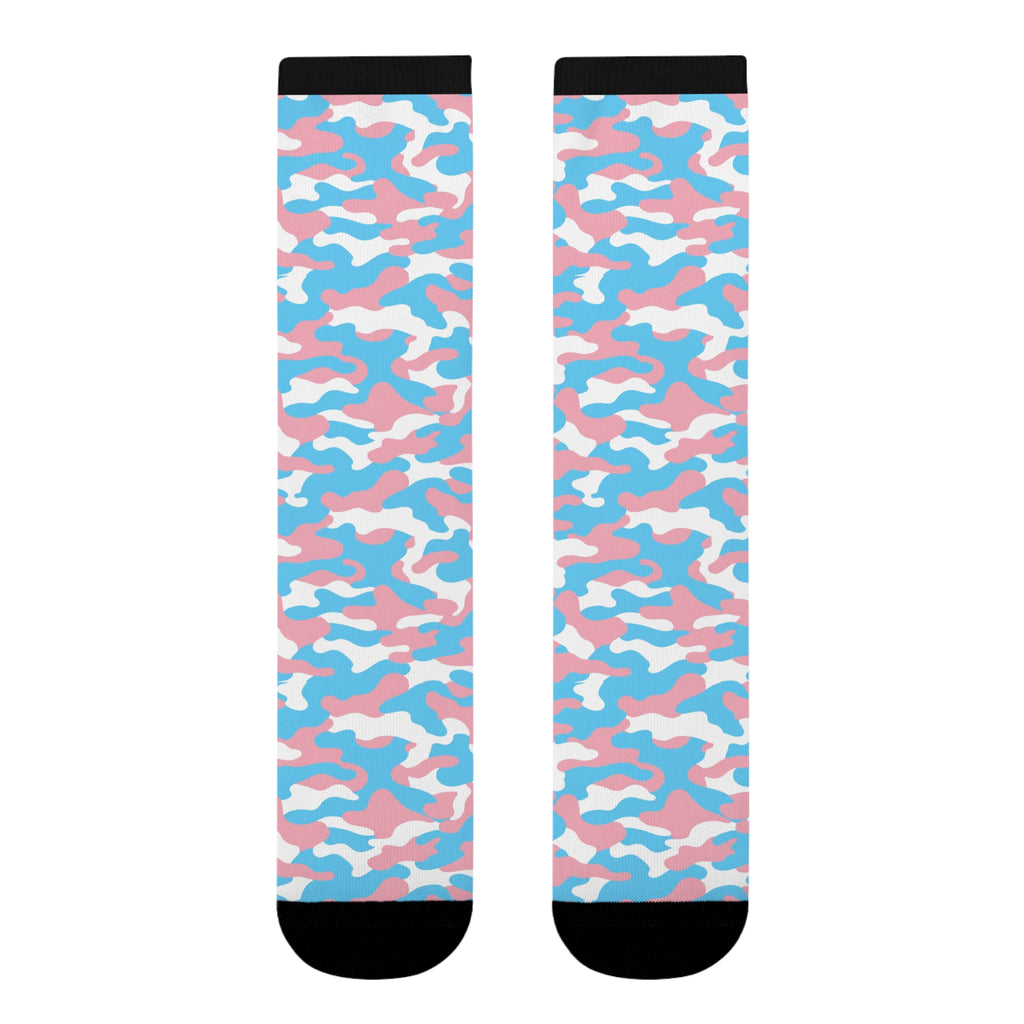 Transgender Flag Camo Socks