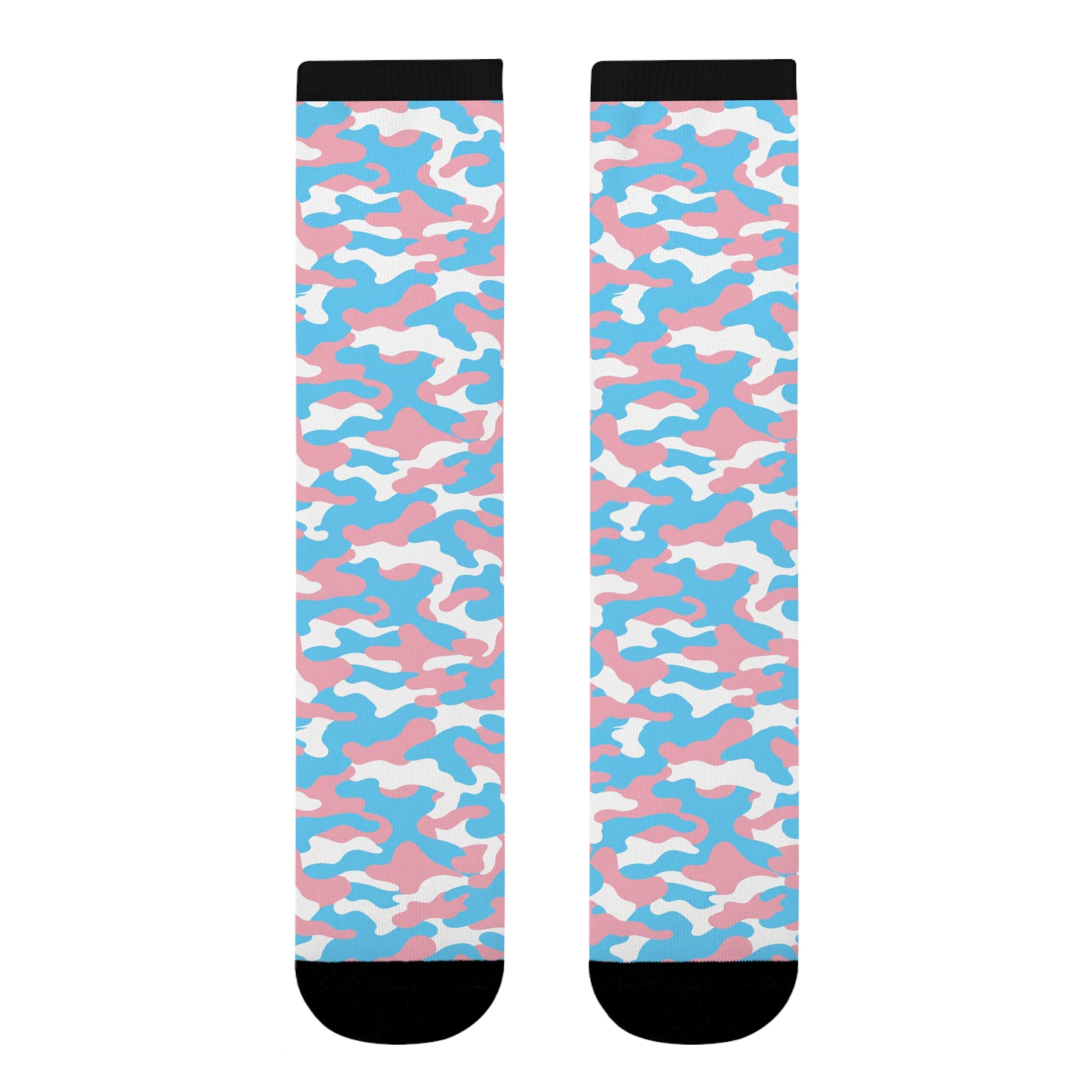 Transgender Flag Camo Socks