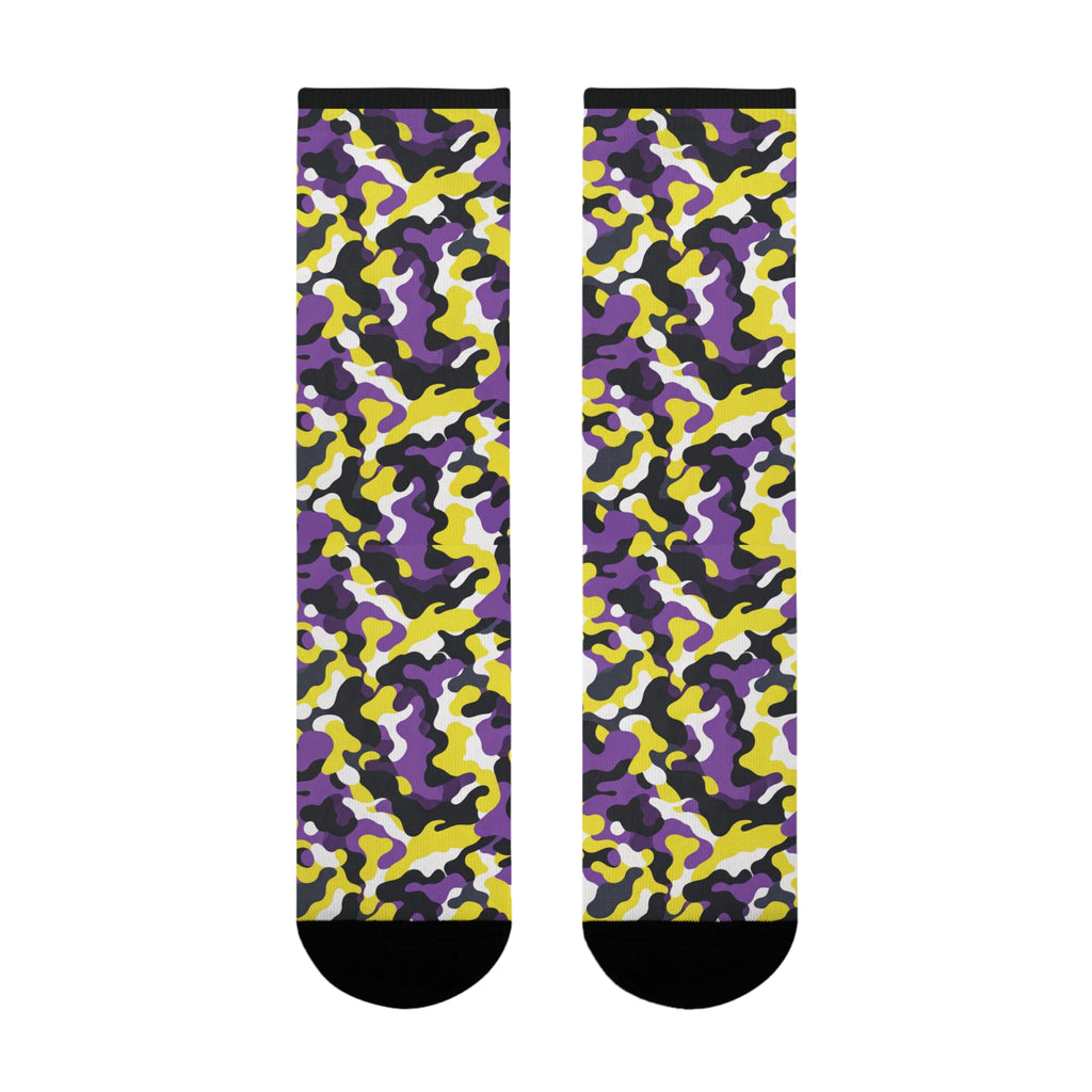 Non Binary Flag Camo Socks