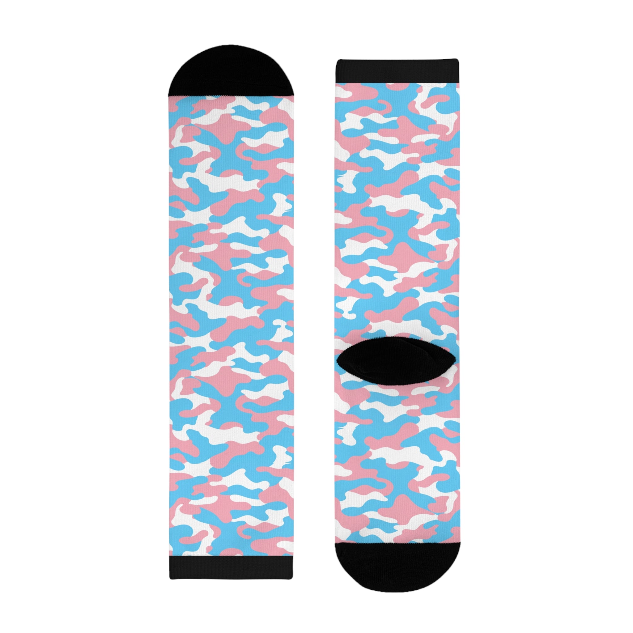 Transgender Flag Camo Socks