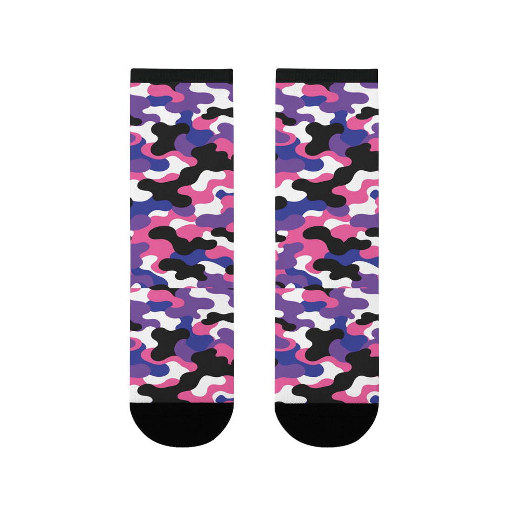 Genderfluid Flag Camo Socks