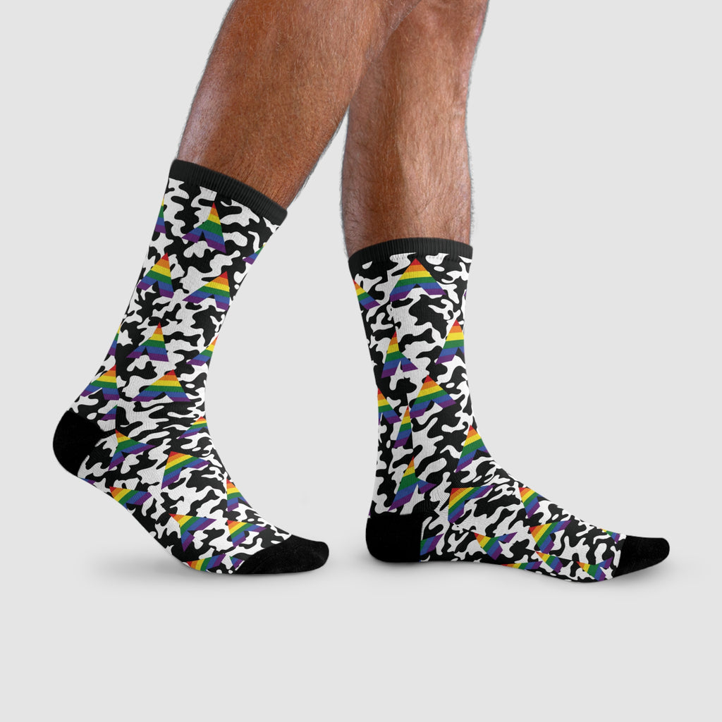 Straight Ally Flag Camo Socks