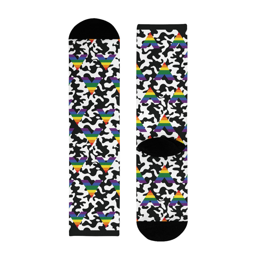 Straight Ally Flag Camo Socks