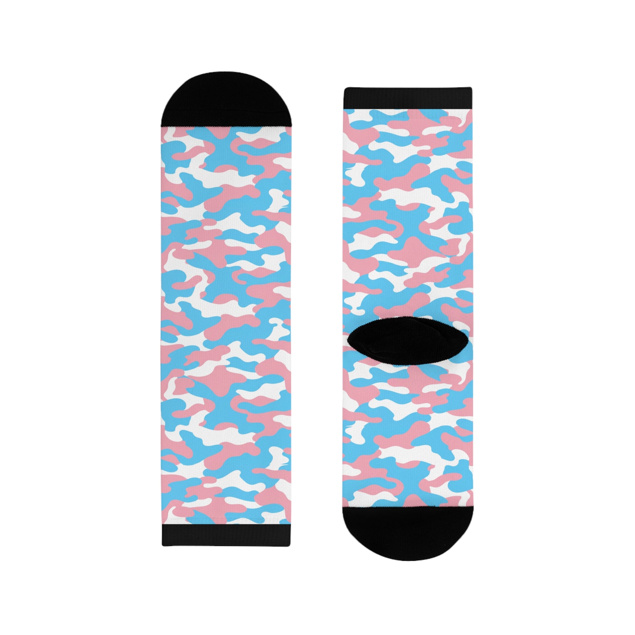 Transgender Flag Camo Socks