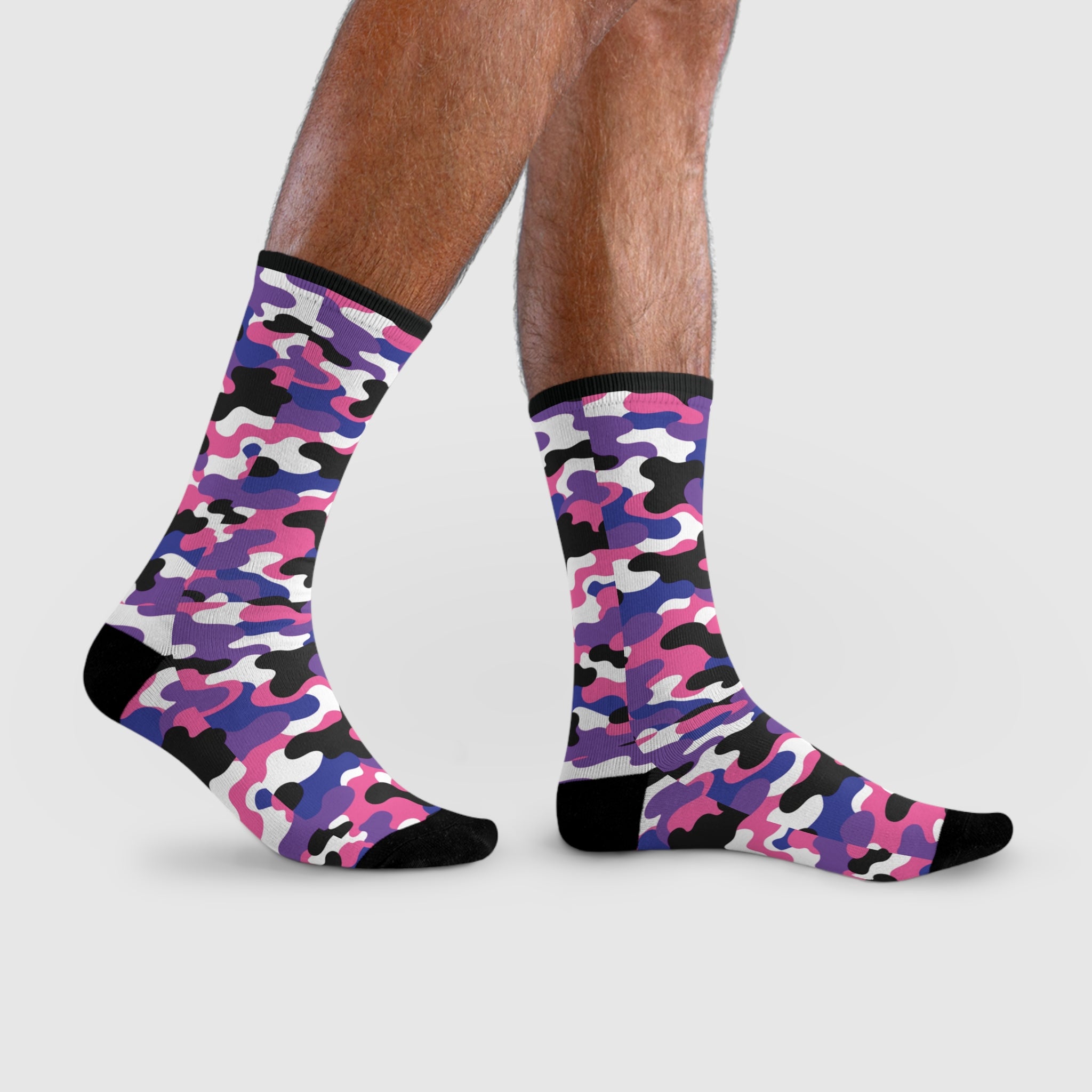 Genderfluid Flag Camo Socks