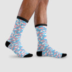 Transgender Flag Camo Socks