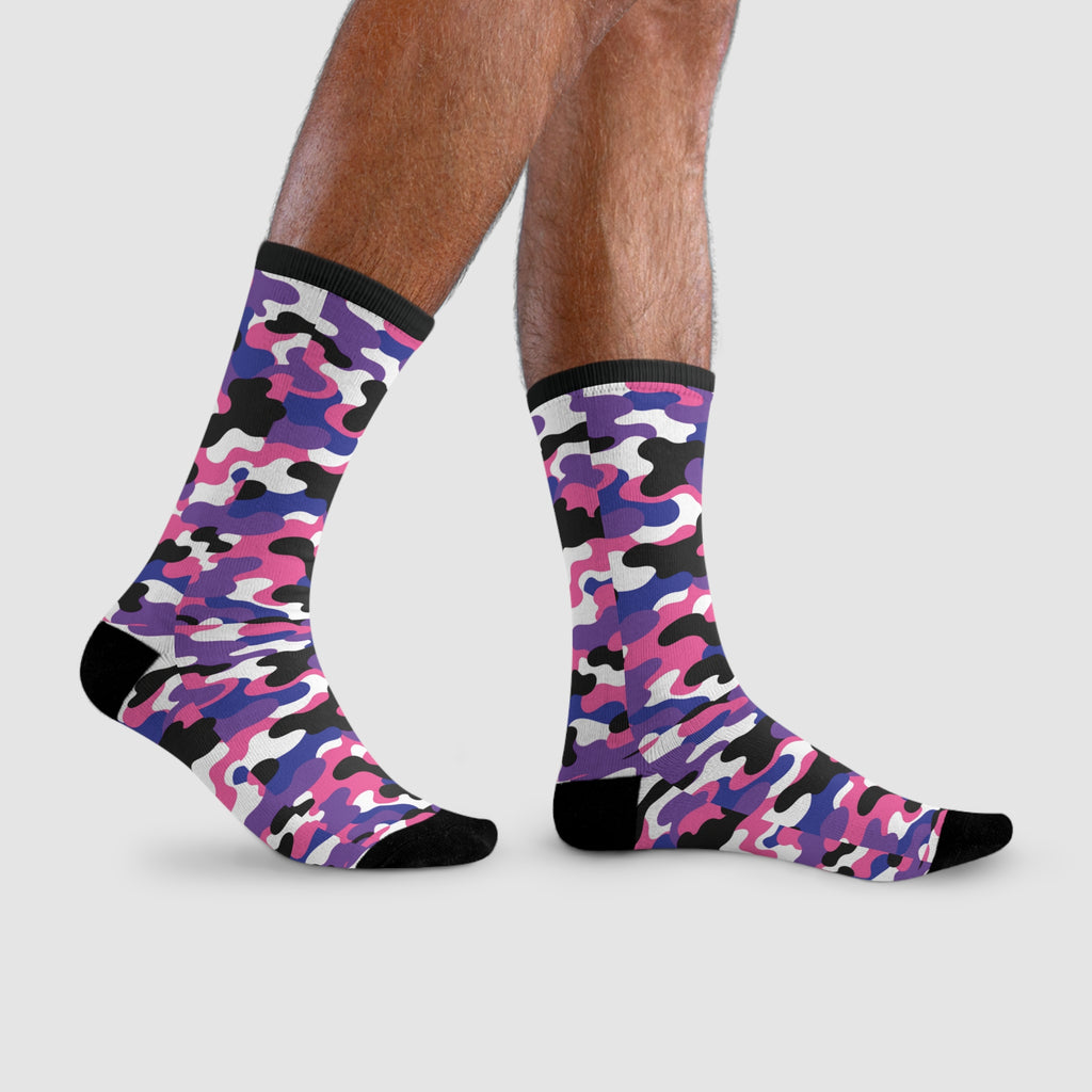 Genderfluid Flag Camo Socks