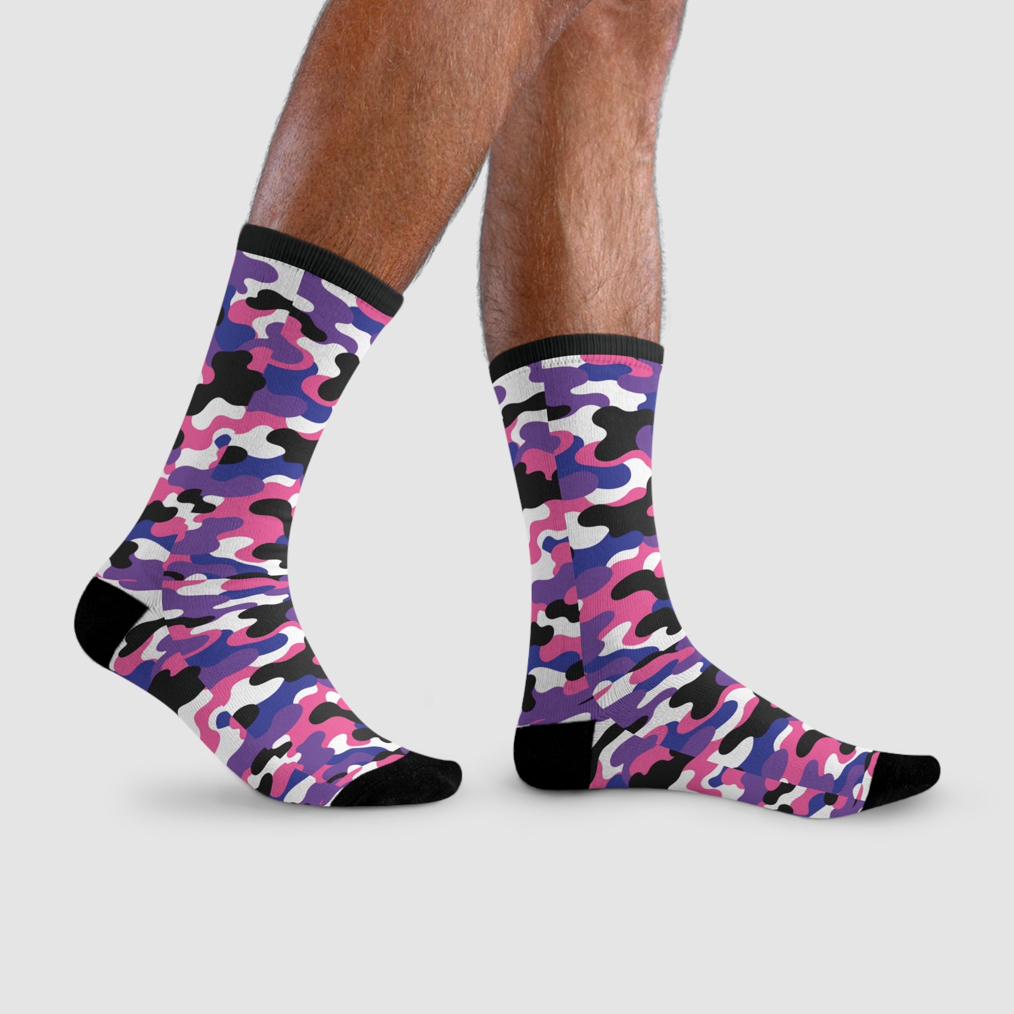 Genderfluid Flag Camo Socks