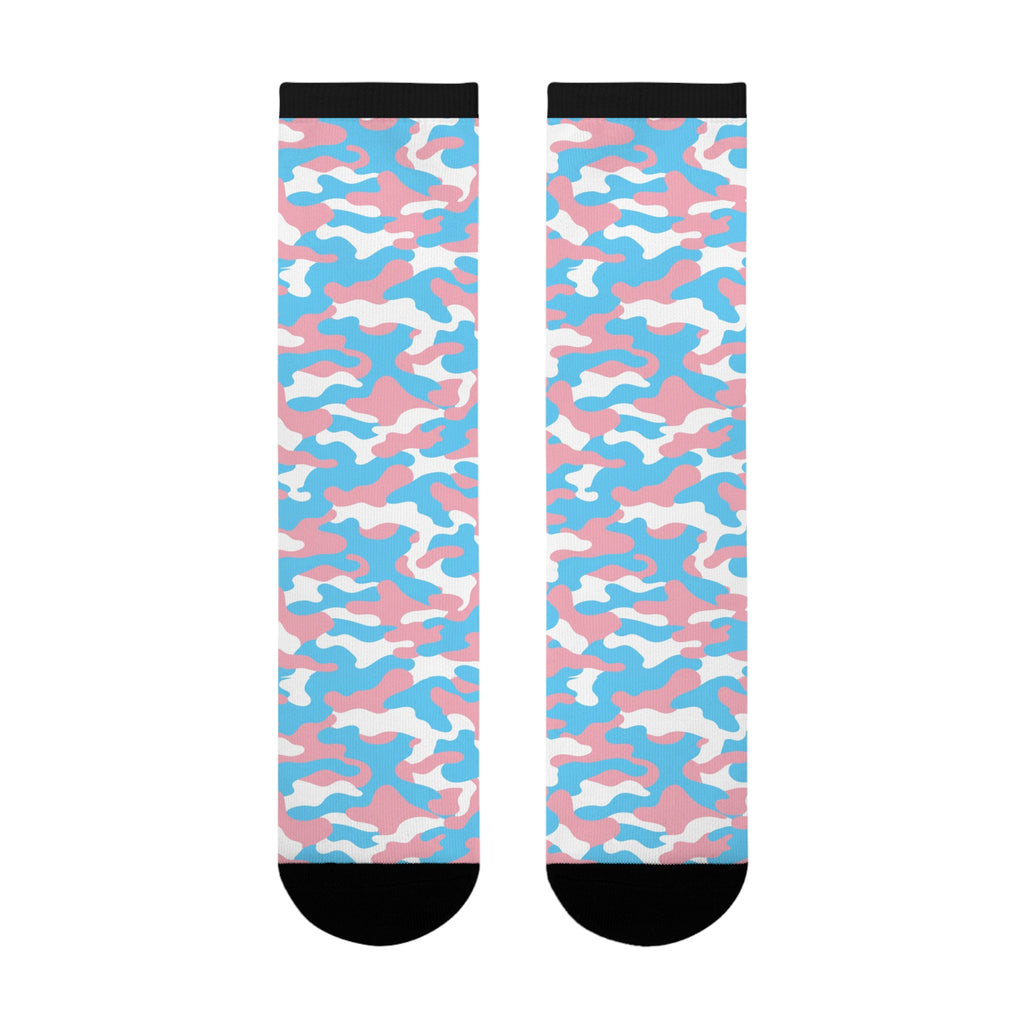 Transgender Flag Camo Socks