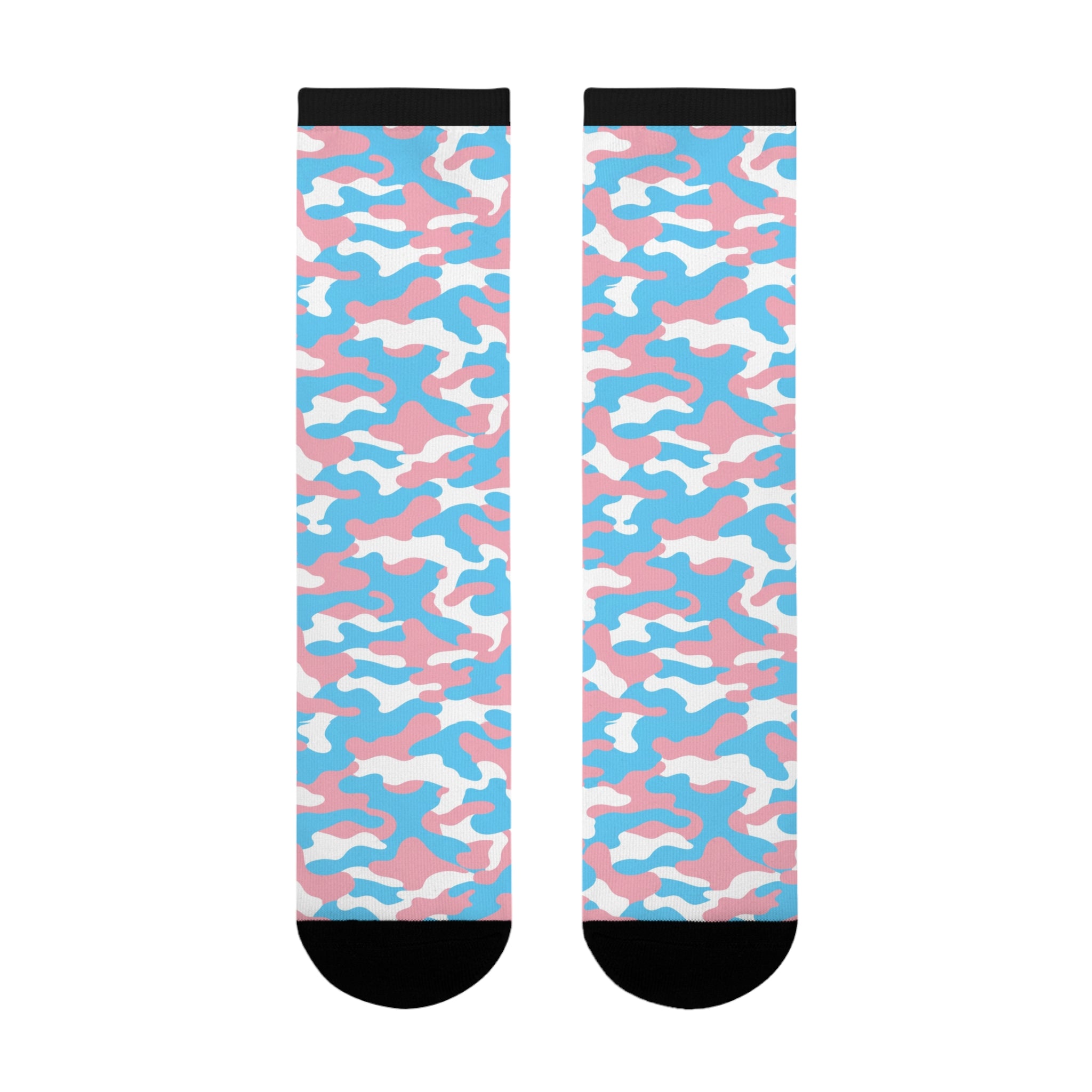 Transgender Flag Camo Socks