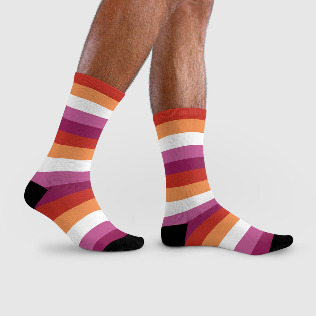 Lesbian Flag Socks