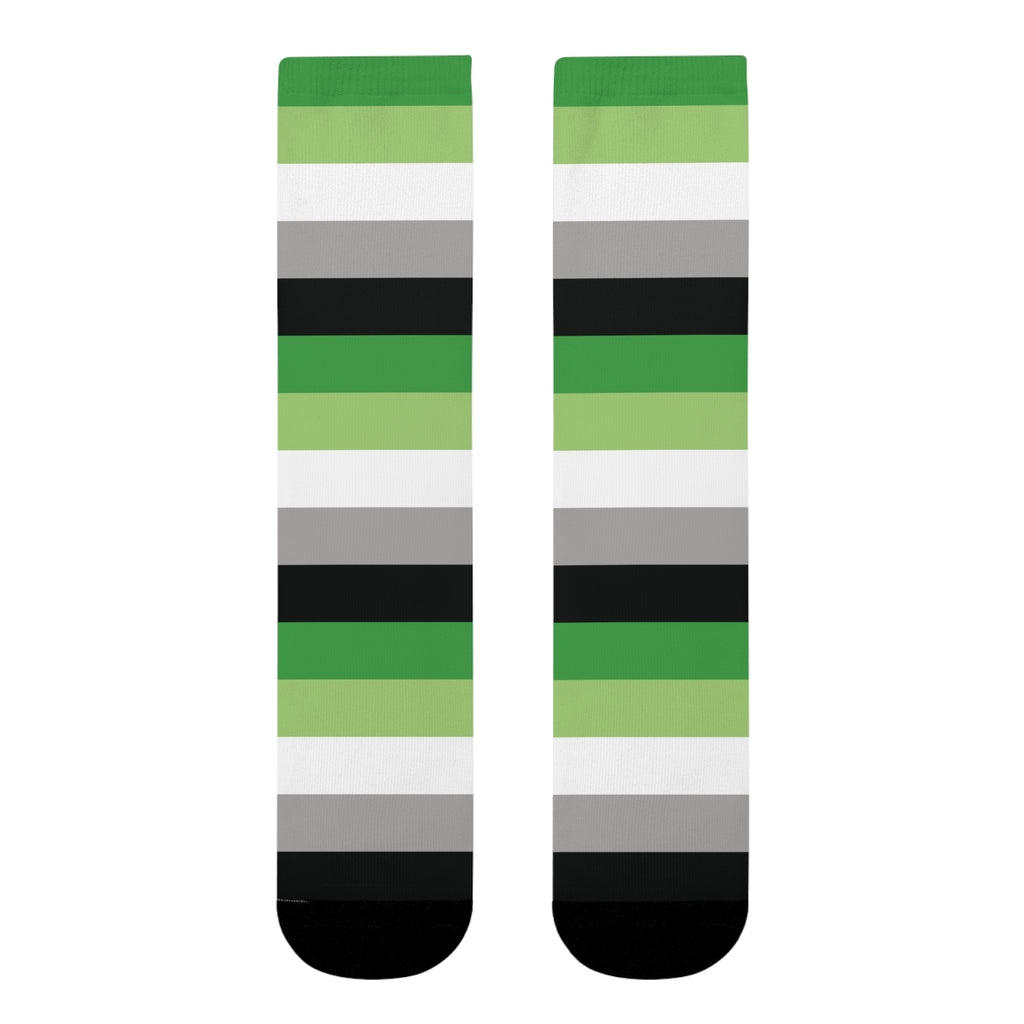 Aromantic Flag Socks