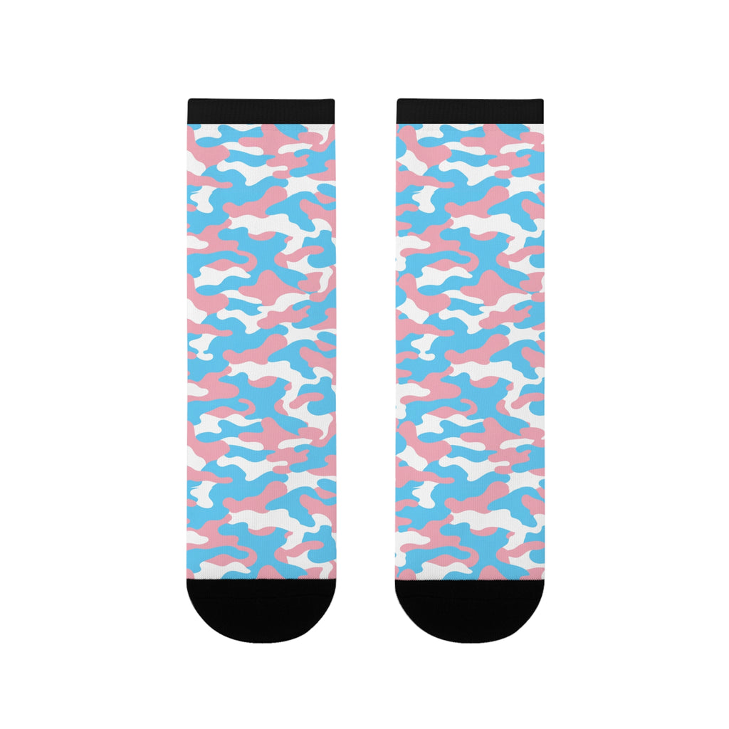 Transgender Flag Camo Socks