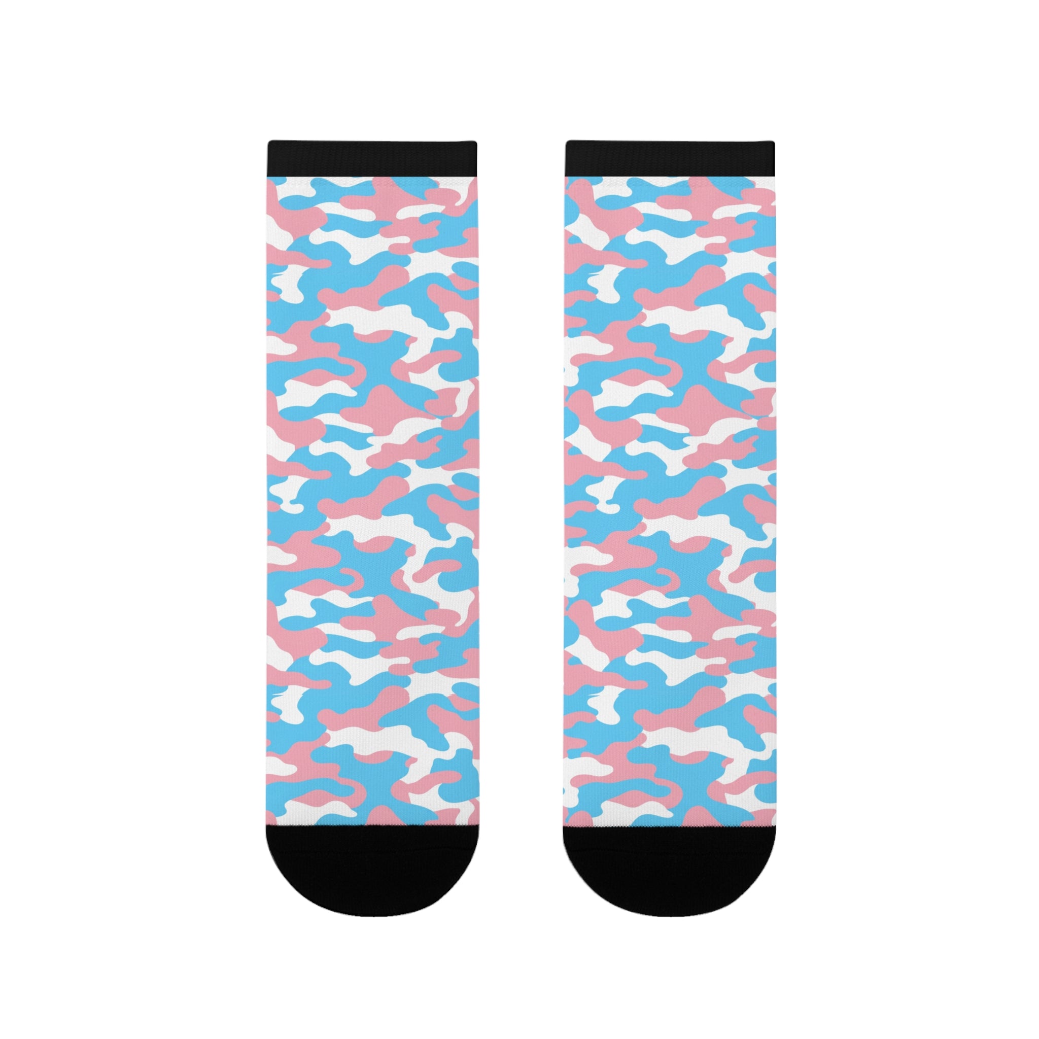 Transgender Flag Camo Socks