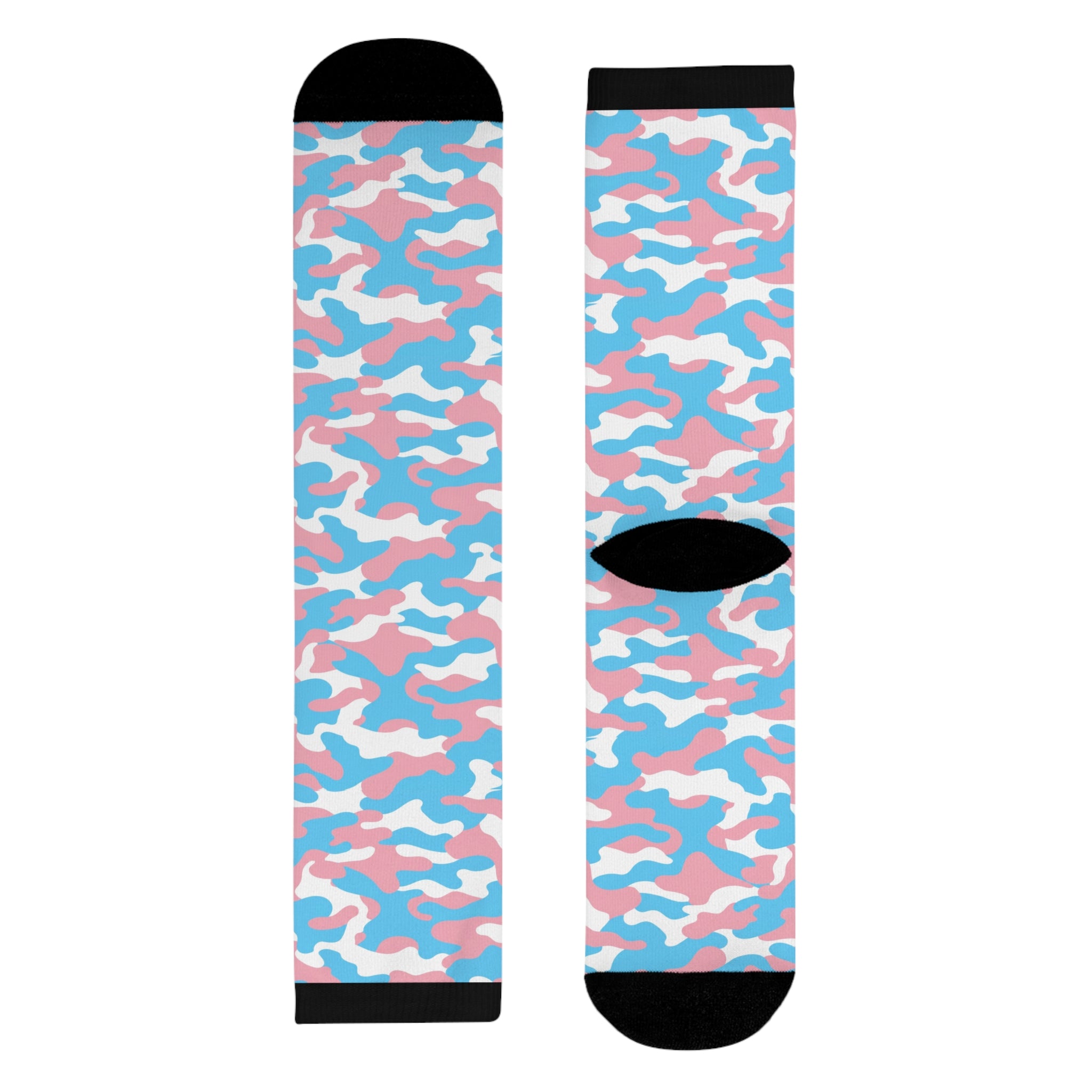 Transgender Flag Camo Socks