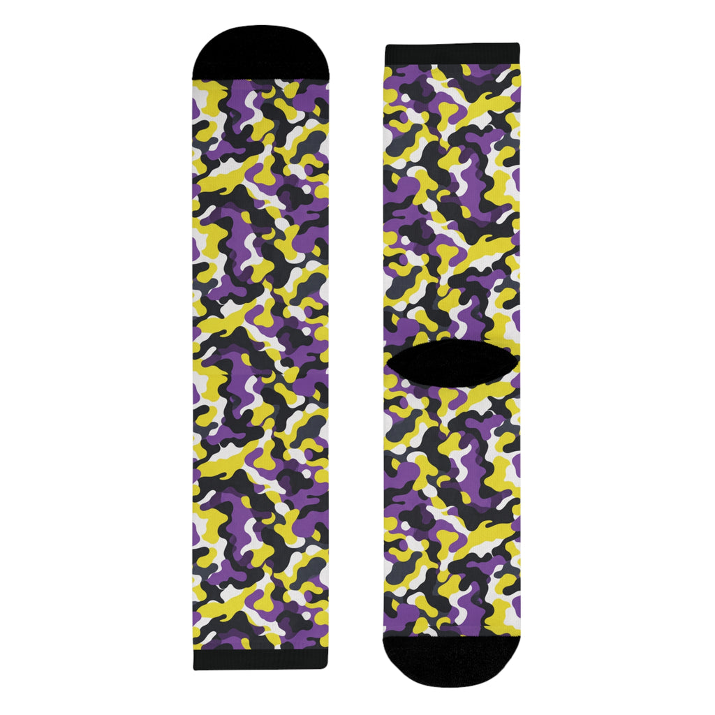 Non Binary Flag Camo Socks