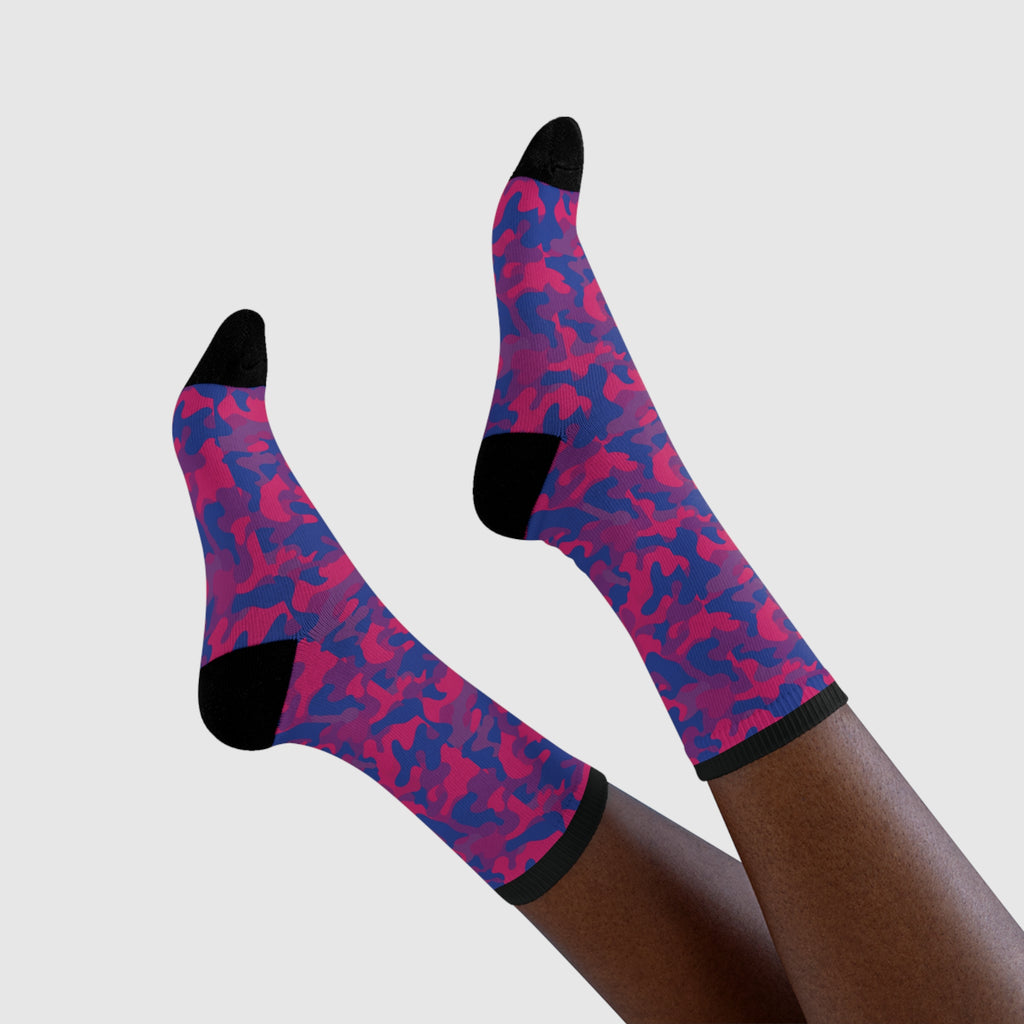 Bisexual Flag Camo Socks
