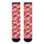Lesbian Flag Camo Socks