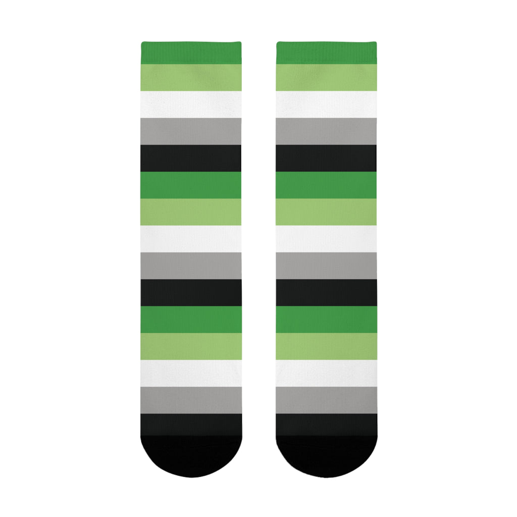 Aromantic Flag Socks