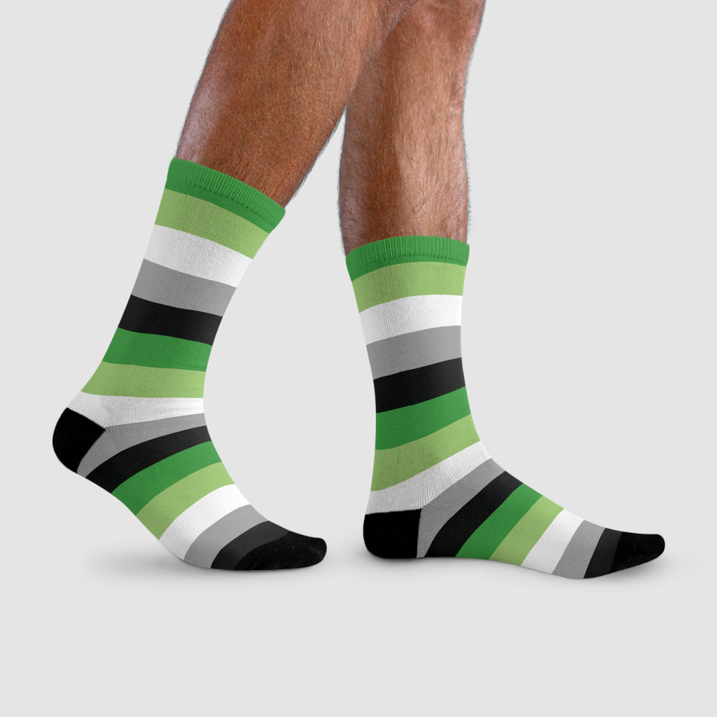 Aromantic Flag Socks