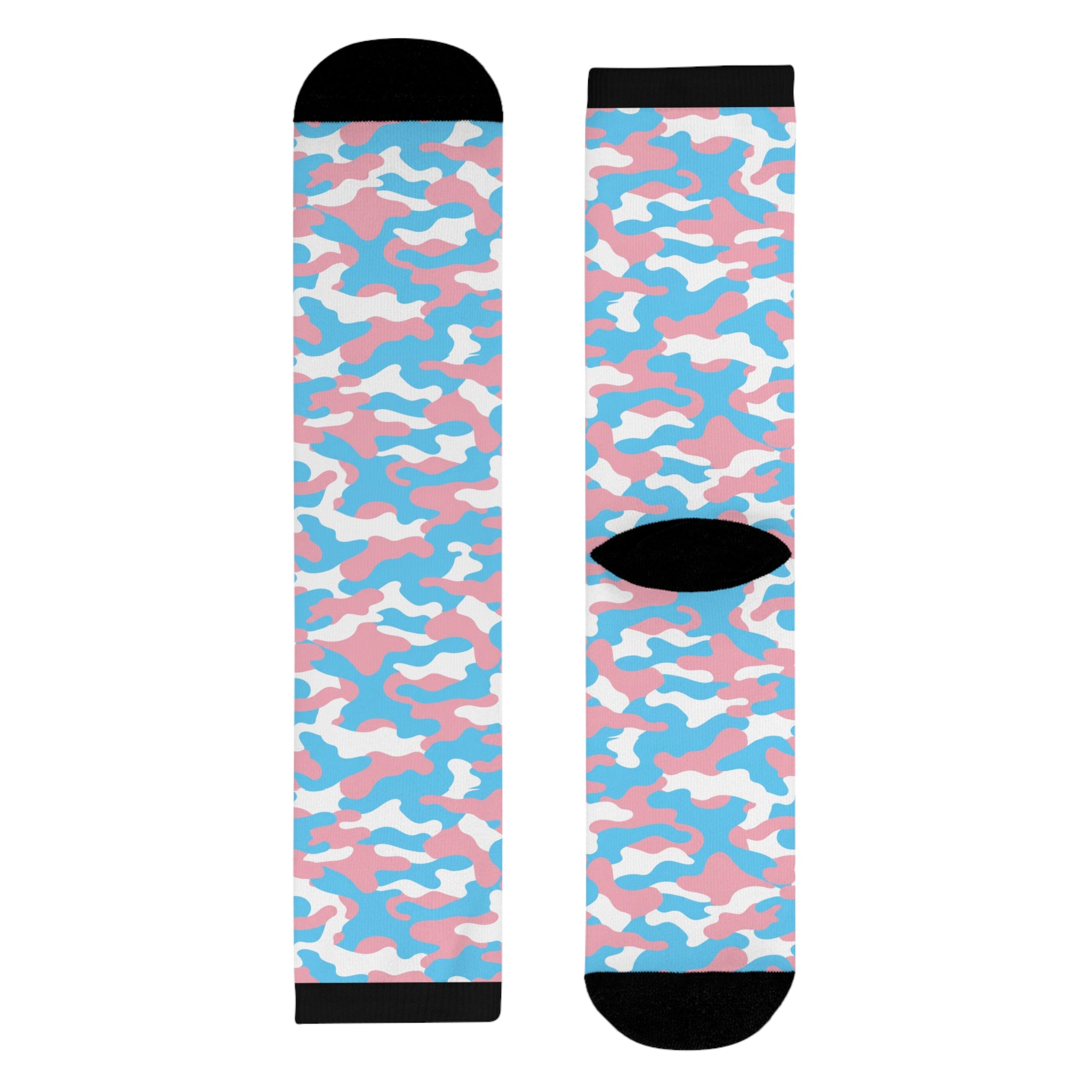 Transgender Flag Camo Socks