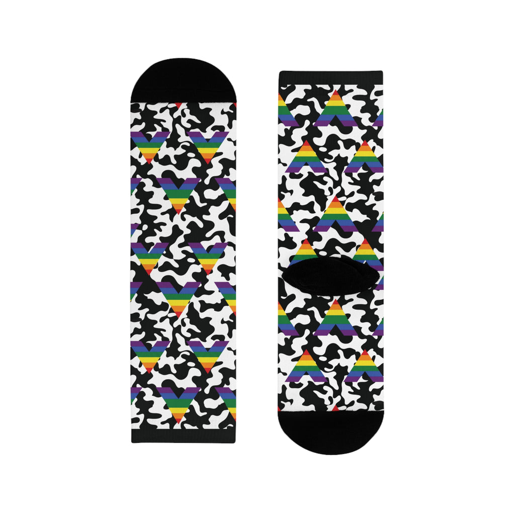 Straight Ally Flag Camo Socks