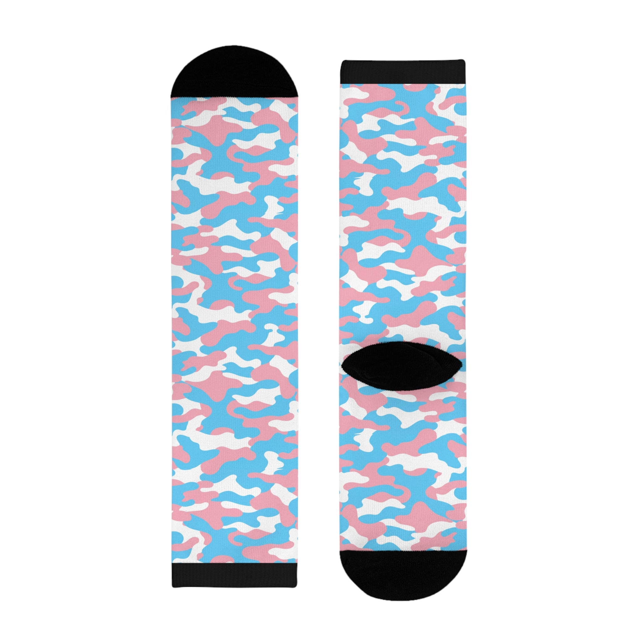 Transgender Flag Camo Socks
