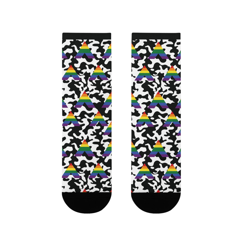 Straight Ally Flag Camo Socks