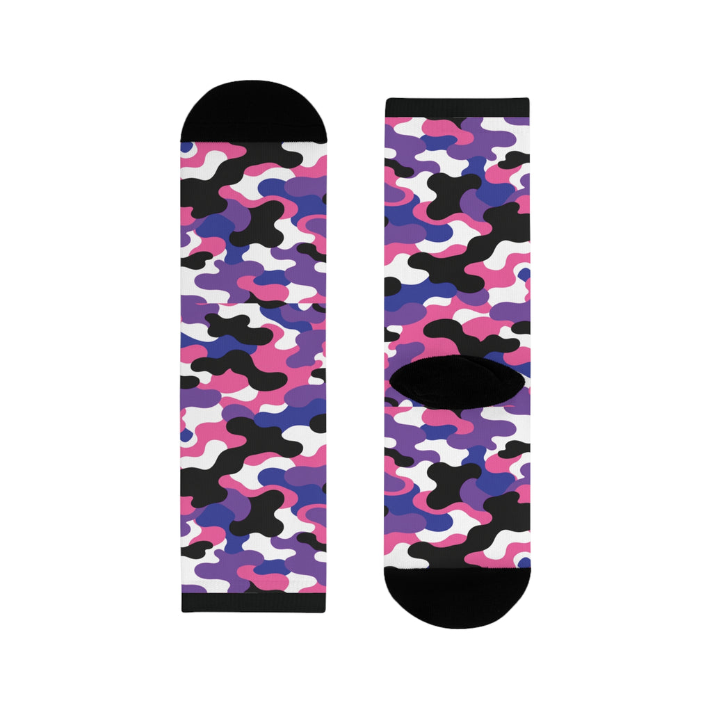 Genderfluid Flag Camo Socks