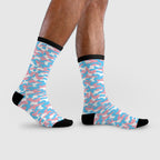 Transgender Flag Camo Socks